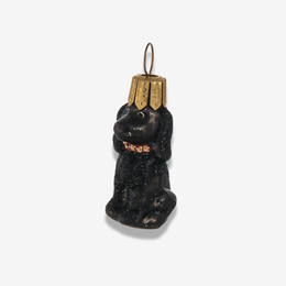 Mini Black Poodle Ornament