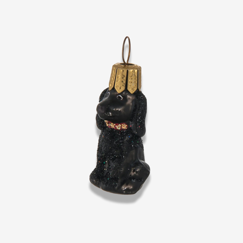 Mini Black Poodle Ornament