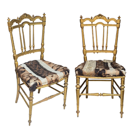 Pair of 19th-century European Gilt Chairs