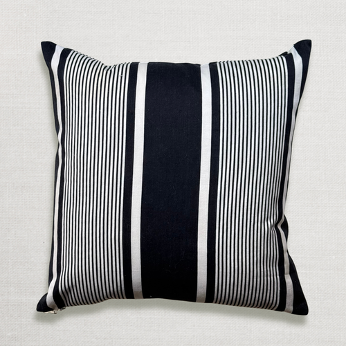 Custom 19th-century French Ticking Pillow (#3-04)
