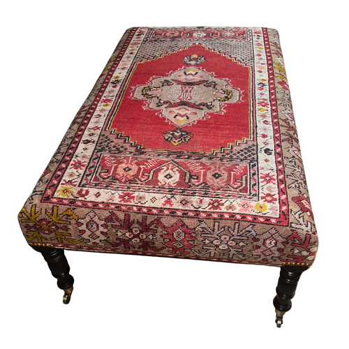 Custom Antique Rug Ottoman