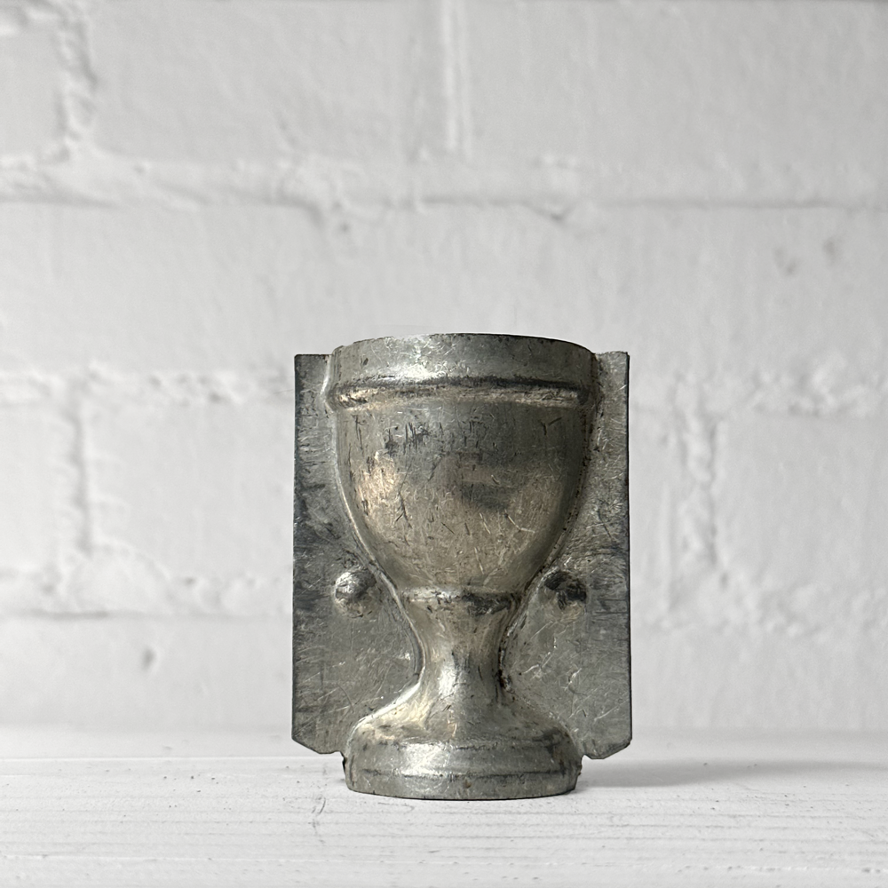 Antique Chocolate Egg Cup Tin Mold (#49)