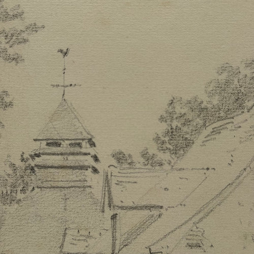 19th-century French Pencil Drawing by Alphonse Baril (#51-2)