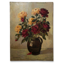 Mid 20th-century Dutch Floral Still Life Painting