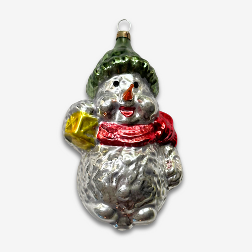 Nostalgic Snowman with Free-blown Nose Ornament