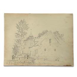 19th-century French Pencil Drawing by Alphonse Baril (#51-2)