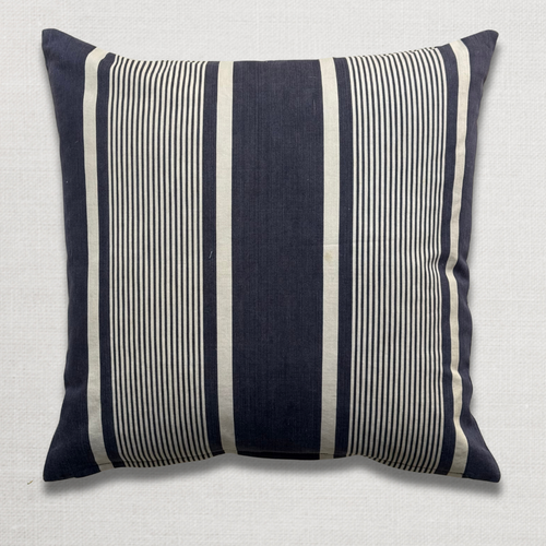 Custom 19th-century French Ticking Pillow (#4-04)