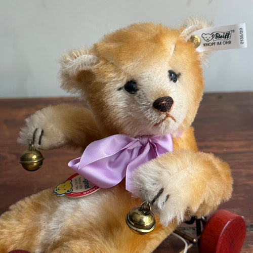 Vintage Steiff Teddy Bear Baby on Wheels 1939 Replica