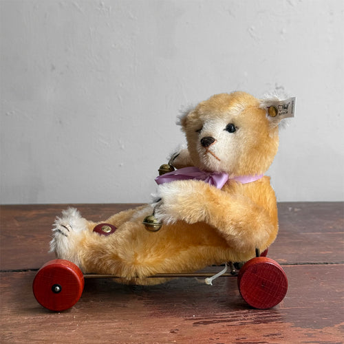 Vintage Steiff Teddy Bear Baby on Wheels 1939 Replica