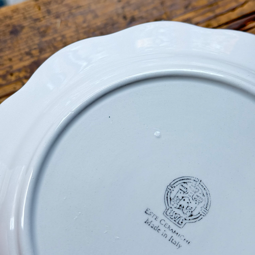 Trompe L'oeil Chocolate Plate with Scalloped Rim