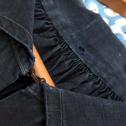 19th-century French Indigo Smock (#S-08)