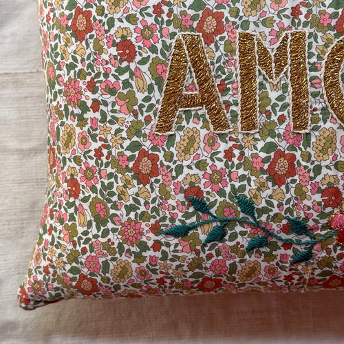 "Amour" Embroidered Cushion (CS-808)