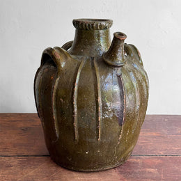 18th-century French Ceramic Three-Handled Oil Vessel (#4)