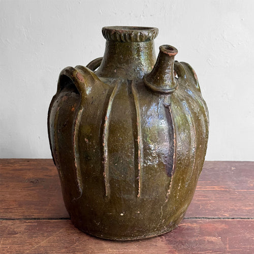 18th-century French Ceramic Three-Handled Oil Vessel (#4)