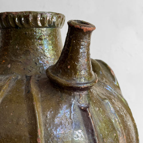 18th-century French Ceramic Three-Handled Oil Vessel (#4)