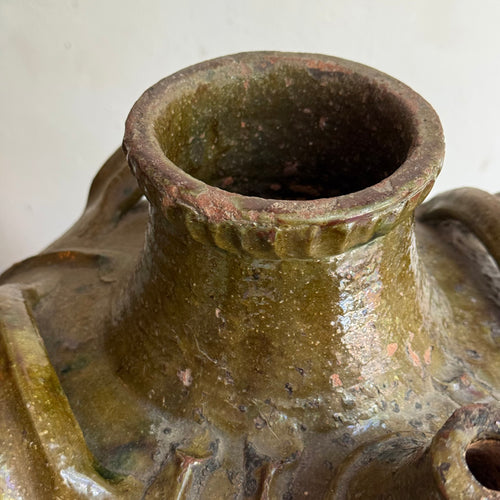 18th-century French Ceramic Three-Handled Oil Vessel (#4)