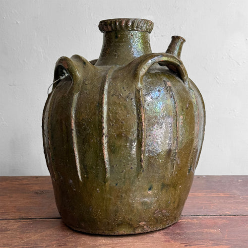 18th-century French Ceramic Three-Handled Oil Vessel (#4)