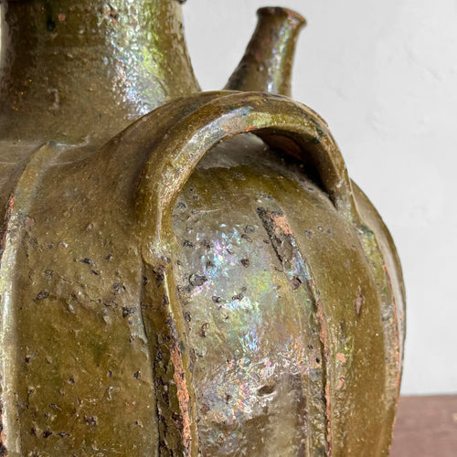 18th-century French Ceramic Three-Handled Oil Vessel (#4)