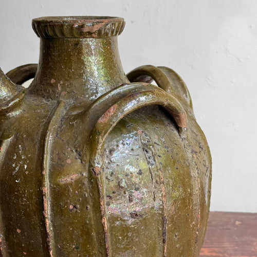 18th-century French Ceramic Three-Handled Oil Vessel (#4)
