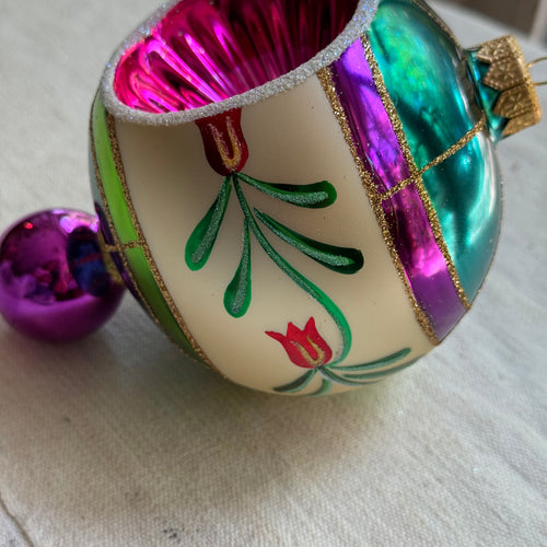 Retro Pink Reflector Ornament