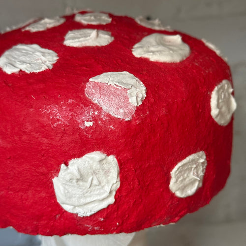 Handmade Wooden Mushroom Creation (#8) by Crystal Stone