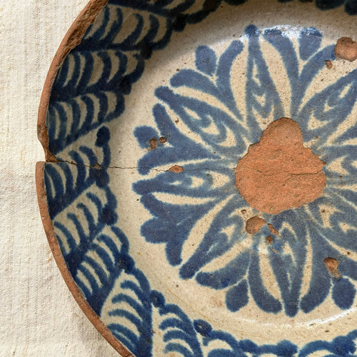 18th-century Spanish Glazed Earthenware Bowl (#1)