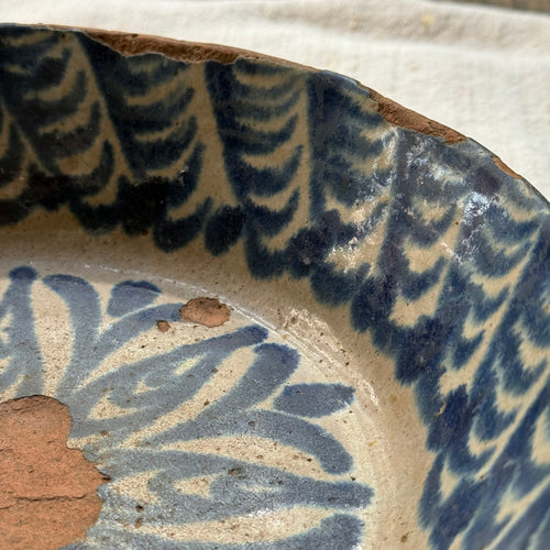 18th-century Spanish Glazed Earthenware Bowl (#1)