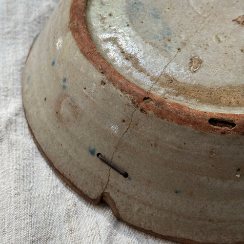 18th-century Spanish Glazed Earthenware Bowl (#1)