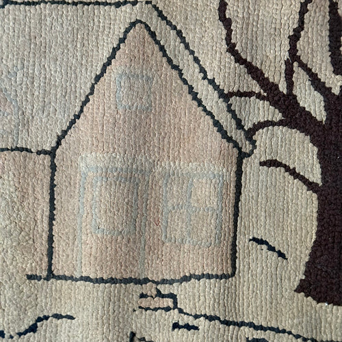 Vintage "House Peeps" Rag Rug