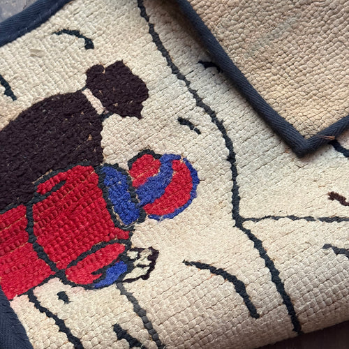 Vintage "House Peeps" Rag Rug