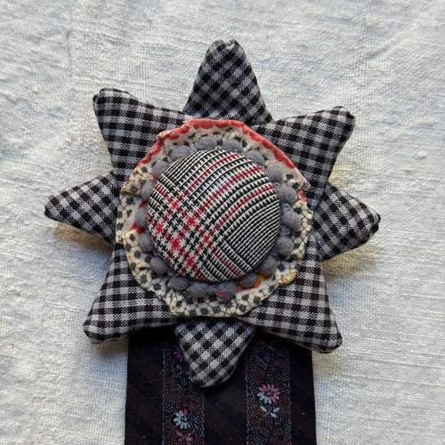 Vintage Dead Stock Ribbon Rosette Pin #8