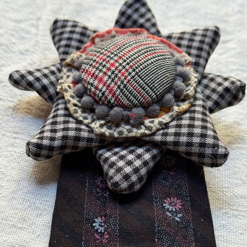 Vintage Dead Stock Ribbon Rosette Pin #8