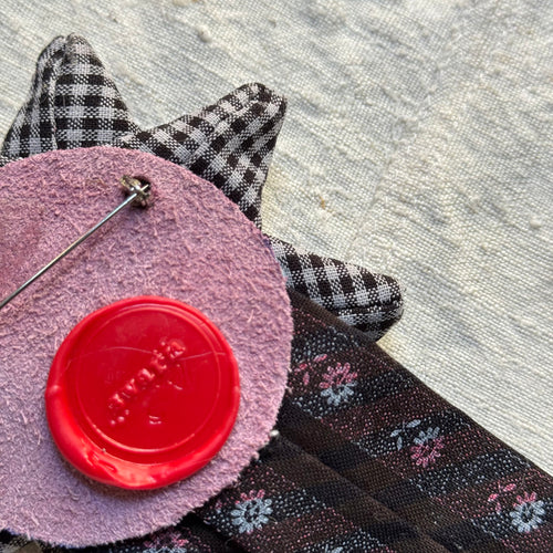 Vintage Dead Stock Ribbon Rosette Pin #8