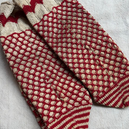 Pair of Antique German Socks (#8)