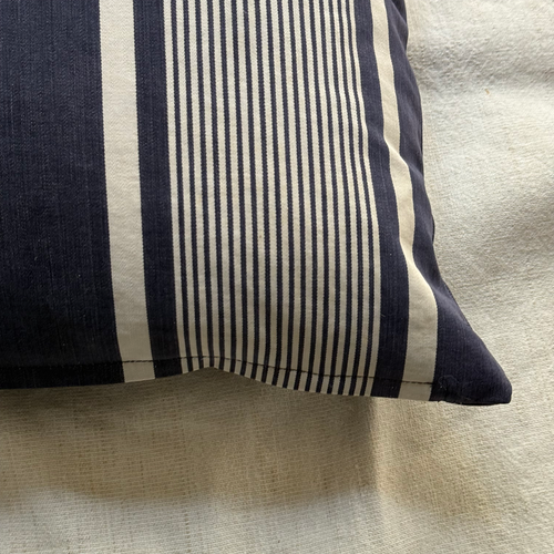Custom 19th-century French Ticking Pillow (#4-04)