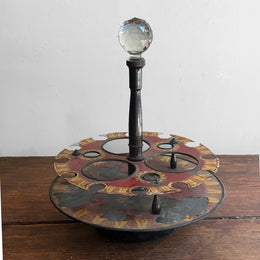 19th-century French Tole Tabletop Caddy Stand