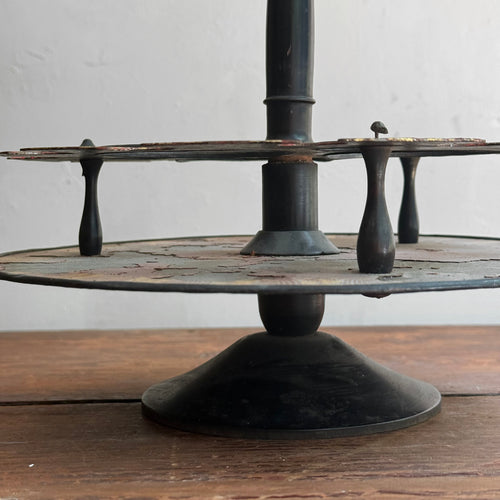 19th-century French Tole Tabletop Caddy Stand