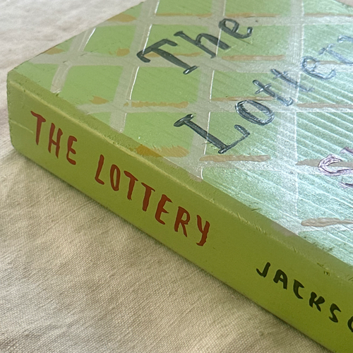 Leanne Shapton "The Lottery" Painted Wooden Book