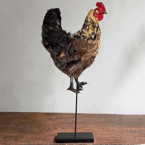 Hand-Beaded Lohman Hen on Stand by Trovelore