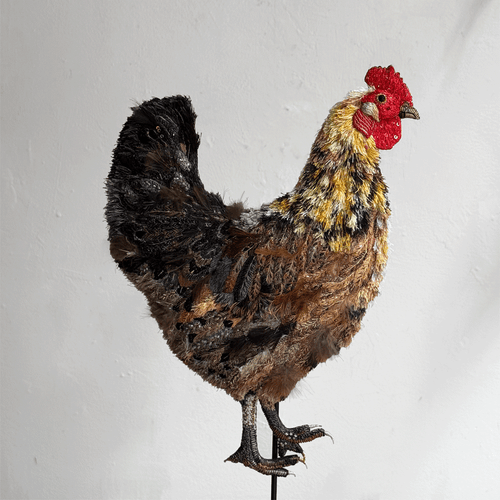 Hand-Beaded Lohman Hen on Stand by Trovelore