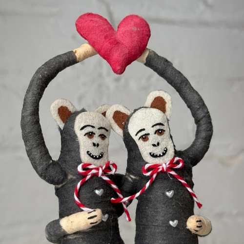Spun Cotton Valentine's Day Chimp Love Figure #8
