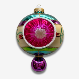 Retro Pink Reflector Ornament