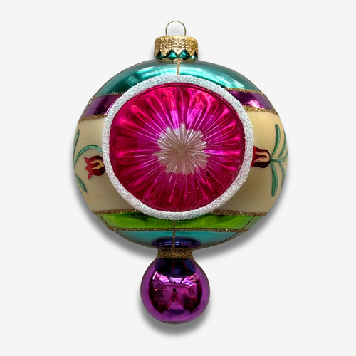 Retro Pink Reflector Ornament