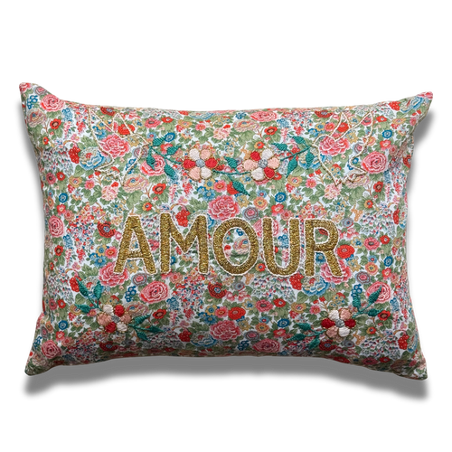 "Amour" Embroidered Cushion (CS-816)