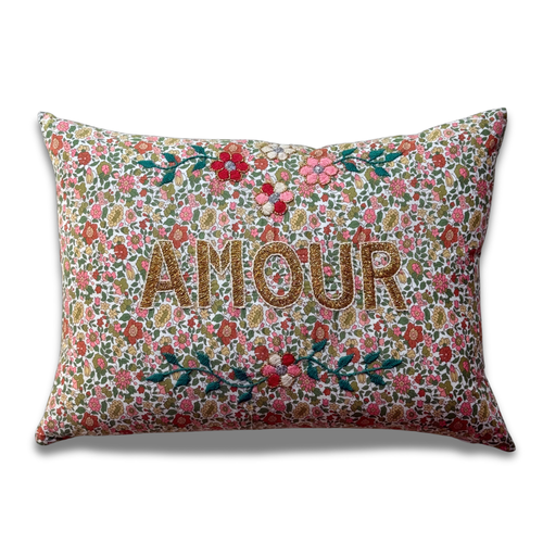 "Amour" Embroidered Cushion (CS-808)