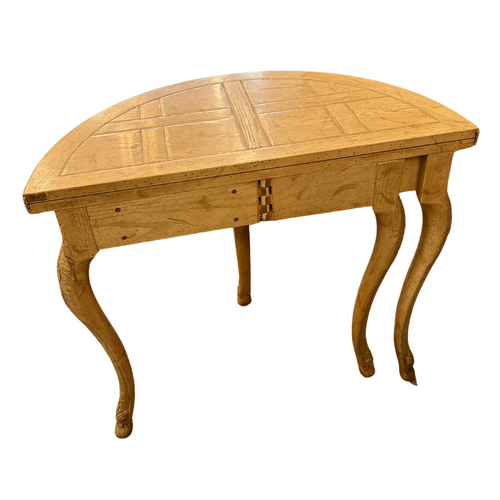 Antique Folding Demilune Console Table