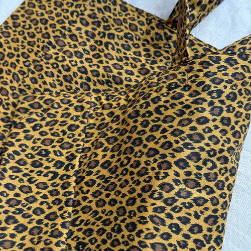 CSAO Kossiwa "Amour" Embroidered Tote Bag (CS-8-9-Leopard Print)