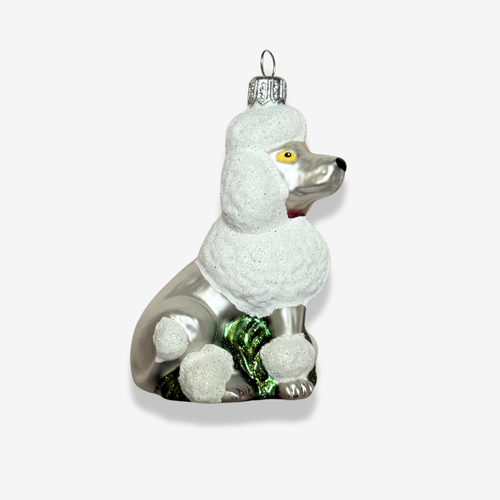 White Poodle Ornament