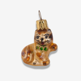 Mini Brown Cat Ornament