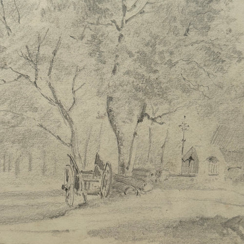19th-century French Pencil Drawing by Alphonse Baril (#19)